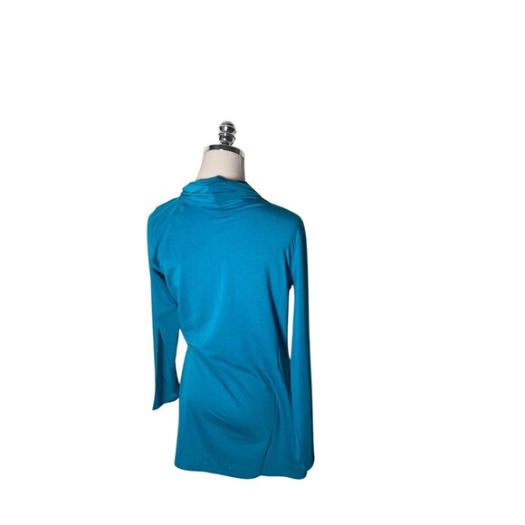 Magellan Duster Women's Size Small Blue Tencel Blend Long Sleeve Cowl Neck - Picture 3 of 8
